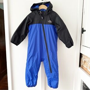 THE NORTH FACE blue insulated tailout one piece snowsuit